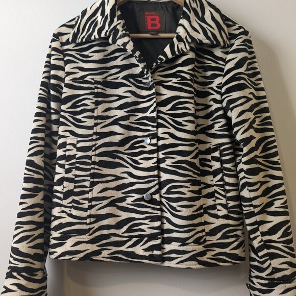 Bernardo Jackets & Blazers - Vintage - 90s - Bernardo Collection Zebra-Print Jacket